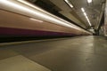 Long exposure passing train, London underground