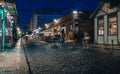 Long exposure of people at the LX Factory, Lisbon, Portugal Royalty Free Stock Photo