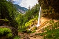 Long exposure of the Pericnik slap or Pericnik Fall, Triglav National Park, Slovenia.