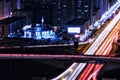 Long exposure photography . Light trails