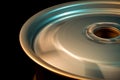 Long exposure photography in motion spinning car titanium rims in blurry