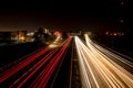 Cork Ireland Long Exposure photography motorway highway scene night trails Royalty Free Stock Photo