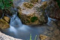 Long exposure photography in a small waterfall
