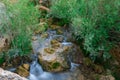 Long exposure photography in a small waterfall