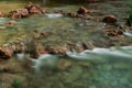 Long exposure photography in a small waterfall