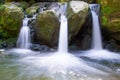 Long exposure picture of SchiessentÃÂ¼mpel or SchÃÂ©issendÃÂ«mpel Waterfall in Mullerthal, Luxembourg