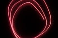 Long exposure pink light painting spiral