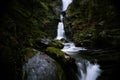 Long exposure of waterfall flowing over rocks Royalty Free Stock Photo