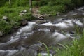 Long exposure river flow in the forest Royalty Free Stock Photo