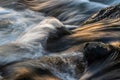 Long exposure of a river at sunset