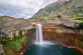 Long exposure of Salto del Agrio in Patagonia, Argentina.