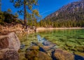 Sand Harbor shores, Lake Tahoe, long exposure Royalty Free Stock Photo