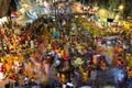 Long exposure scene of the crowd inside Batu Cave temple during Thaipusam festival Royalty Free Stock Photo