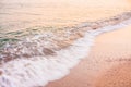 Long Exposure Of Sea Ocean Water Beach Royalty Free Stock Photo
