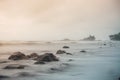 Long exposure of sea waves Royalty Free Stock Photo