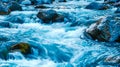 Tranquil mountain stream flowing over rocks Royalty Free Stock Photo