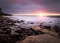 Long exposure of the shoreline at La Jolla cove Royalty Free Stock Photo