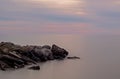 Long Exposure Shoreline In Meaford, Ontario, Canada Royalty Free Stock Photo