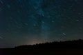 Long exposure star trail shot