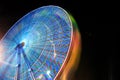 Long exposure shot of ferris wheel at the boardwal