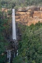 long exposure shot of fitzroy falls from jersey lookout at morton national park Royalty Free Stock Photo