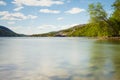 Long exposure shot of a lake in Northern Norway Royalty Free Stock Photo