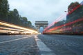 Champs Elysees and Arc de Triumph in Paris, France Royalty Free Stock Photo