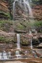 long exposure shot of lower section of wentworth falls in the blue mountains of nsw