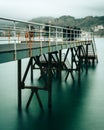 Long exposure shot of Pasarela del Nautico in San Sebastian. Basque Country, Spain