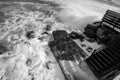 Long exposure shot of the sea in venre azzura beach in lerici