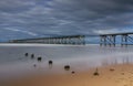 Long exposure shot of Steetley Pier in Hartlepool