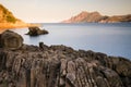 Sunrise at Gulf of Porto and Scandola Nature Reserve in Corsica, France Royalty Free Stock Photo