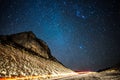 Long exposure shot at sunset in red rock canyon near las vegas Royalty Free Stock Photo