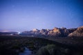 Long exposure shot at sunset in red rock canyon near las vegas Royalty Free Stock Photo