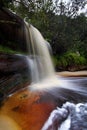 Long exposure shot of a waterfall in Sydney's Northern Beaches, Australia