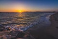 Gorgeous Sunset at Lighthouse Beach Royalty Free Stock Photo