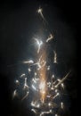 Long exposure single firework on bonfire night