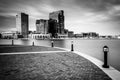 Long exposure of skyscrapers in Harbor East, seen from the Water