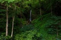 Long Exposure of a Slender Cascade Waterfall - Gauley Bridge, West Virginia