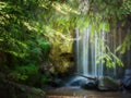 Long exposure small waterfall, Italy, fairytale lighting, Orton effect.