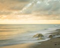 Long exposure smooth and dreamy beach sunrise Royalty Free Stock Photo