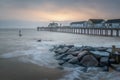 Long exposure of southwold pier suffolk coast. Royalty Free Stock Photo