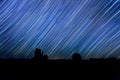Long Exposure Star Trail Image at Night Royalty Free Stock Photo