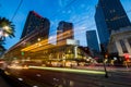 Long Exposure of a Street Car in New Orleans, Louisiana Royalty Free Stock Photo