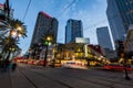 Long Exposure of a Street Car in New Orleans, Louisiana Royalty Free Stock Photo