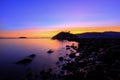 Long Exposure Sunset Glow Seascape Royalty Free Stock Photo