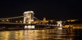 Long exposure of SzÃÂ©chenyi Chain Bridge, Buda Castle and the Danube River