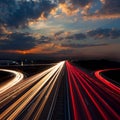 Long Exposure Traffic - abstract urban background Royalty Free Stock Photo