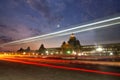 Long exposure Traffic shot of Vidhana Soudha the state legislature building in Bangalore,Kanataka, India