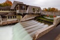 Long exposure of a tranquil river winding through a peaceful residential neighborhood in Fishtown